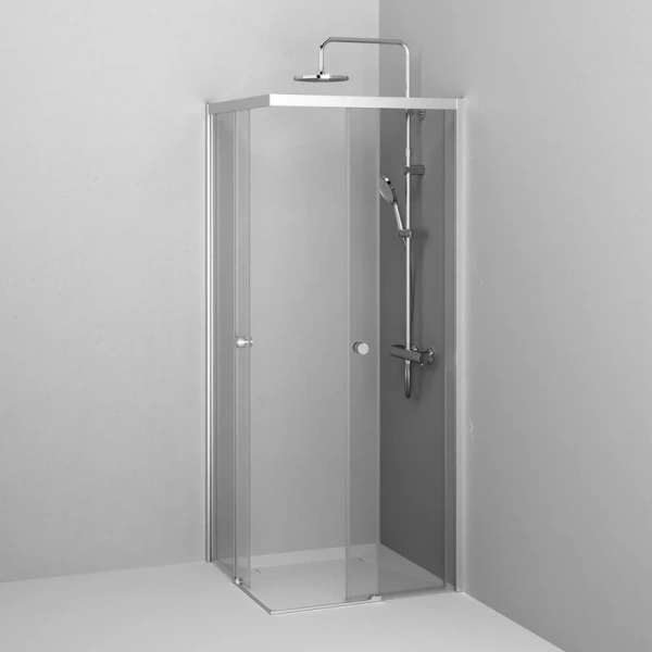 Душевой уголок Am.Pm X-Joy 80x80 см профиль хром матовый, раздвижные - фото 7