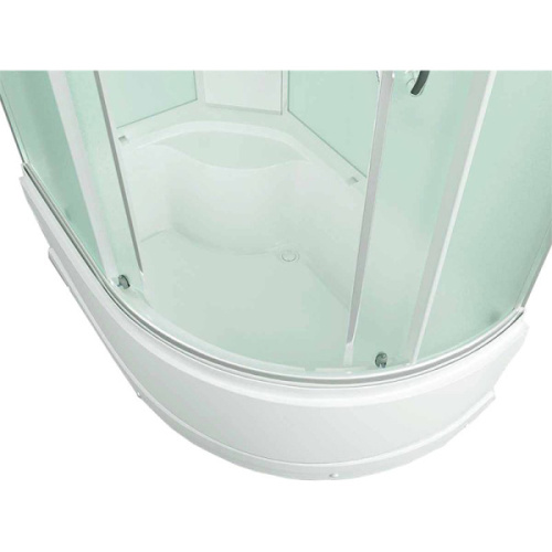 Душевая кабина левосторонняя, задняя стенка белая, стекло матовое, Erlit Comfort ER4512TPL-C3 - фото 4