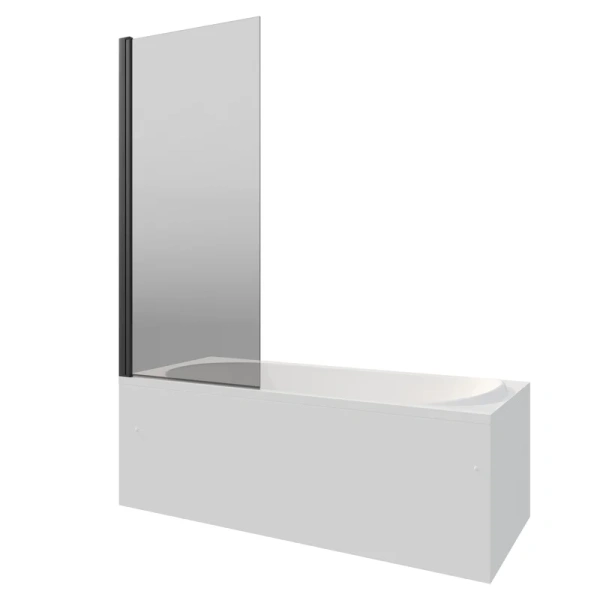 Шторка для ванны Berges River S Black 80х145 см тонированное стекло, профиль черный, распашные - фото 6