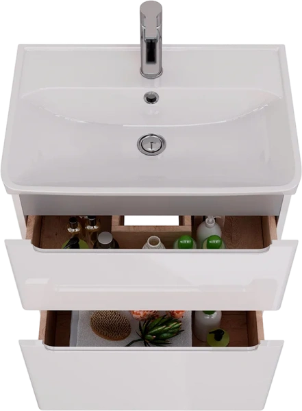 Тумба с раковиной Lemark Buno LM04B60T 60 см пристенная, современная, hi-tech - фото 3