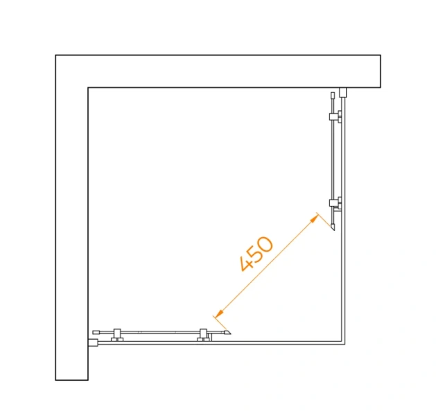 Душевой уголок RGW Passage PA-030B 80x80 см профиль черный, стекло прозрачное - фото 3