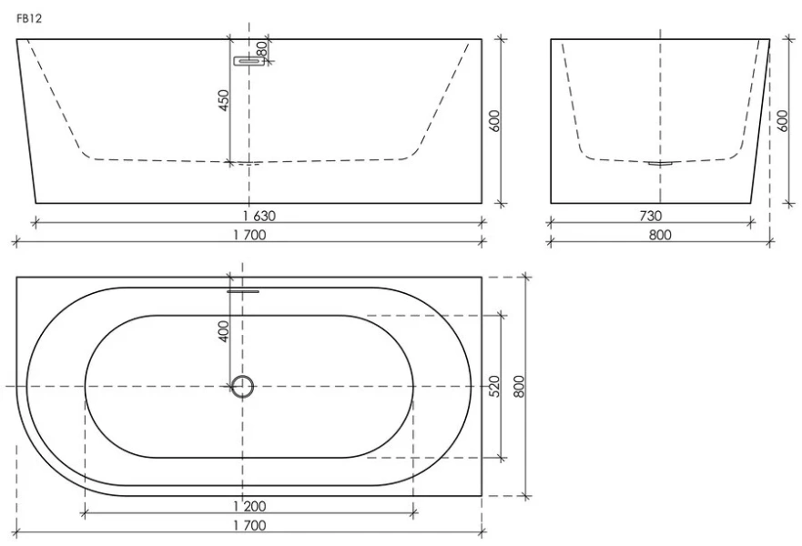 Ванна акриловая Ceramicanova Veneto 170x80 см правая, угловые, приставные - фото 7
