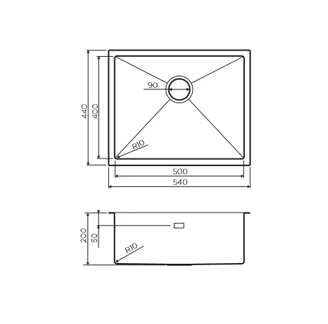 Мойка для кухни Omoikiri Taki 54-U/IF 4973 54 см врезная, врезные - фото 2