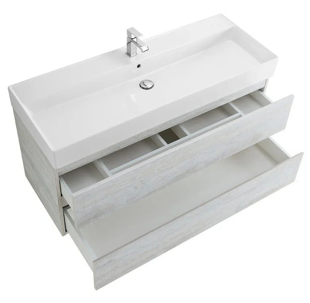 Тумба под раковину подвесная Cezares Molveno 120 см legno grigio, светло-коричневая - фото 7