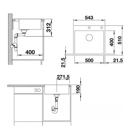 Мойка для кухни Blanco Subline 500-IF/A SteelFrame - фото 4
