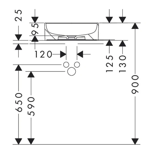 Раковина Hansgrohe Xuniva S 40 см белая - фото 3