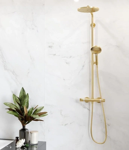 Душевая стойка Hansgrohe Raindance Select S полированное золото, в наличии - фото 9