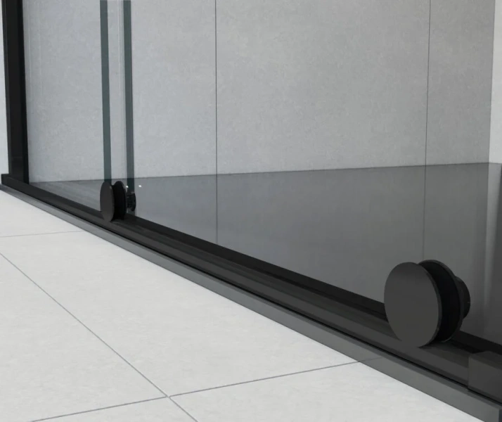 Душевая дверь в нишу Vincea Arno 120 см профиль черный, стекло прозрачное, 120 см - фото 3