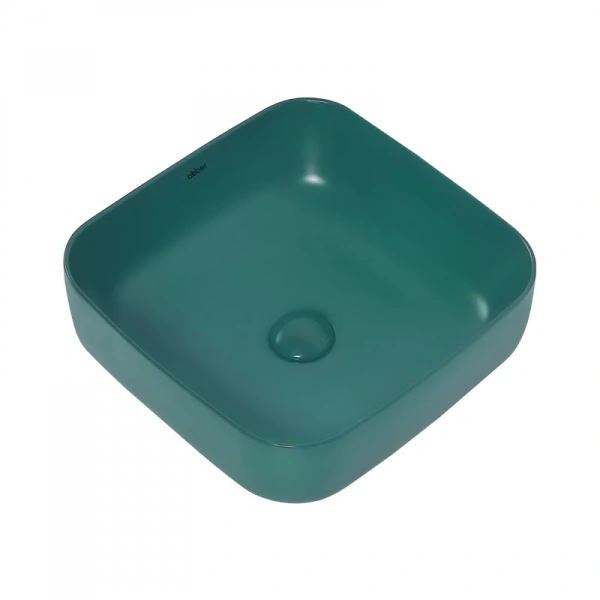 Раковина Abber Rechteck 38,5 см темно-зеленая матовая, накладные (на столешницу), пристенные - фото 3