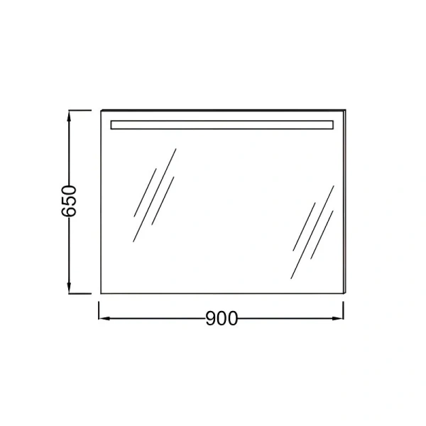Зеркало с подсветкой Jacob Delafon Parallel 90 см настенное, нет в наличии - фото 2