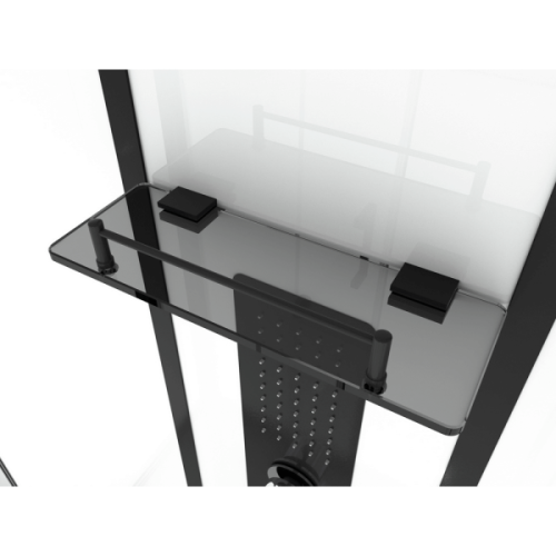 Душевая кабина Black&White Galaxy G8002 90x90 см профиль черный матовый, стеклянные, прозрачные - фото 7