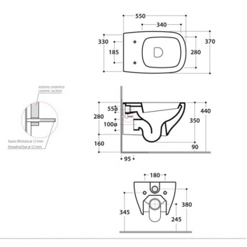 Унитаз подвесной Globo Genesis GES02 - фото 3