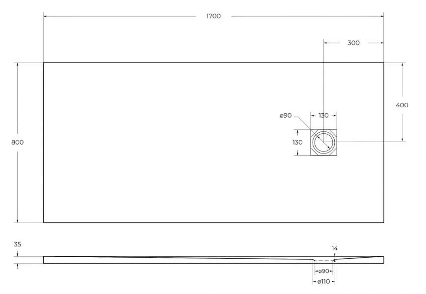 Душевой поддон BelBagno Uno 170х80 см накладка белая матовая, белые - фото 5