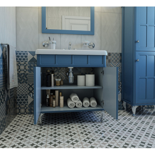 Тумба под раковину напольная Caprigo Borgo 80 см синяя, напольная, пристенная - фото 4
