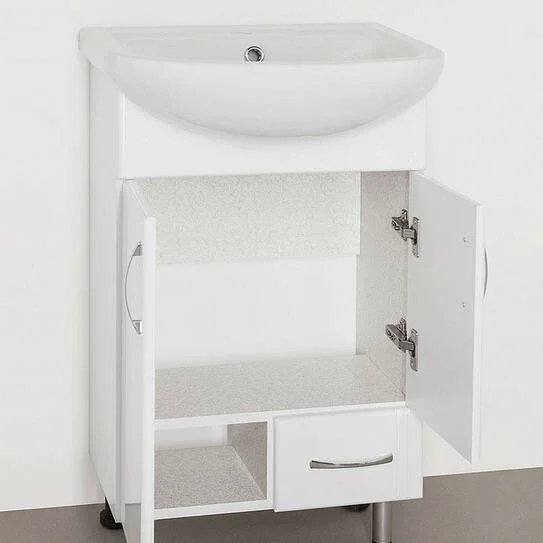 Тумба с раковиной напольная Style Line Эко Стандарт ЛС-00000095 50 см с ящиком, напольная, пристенная - фото 4