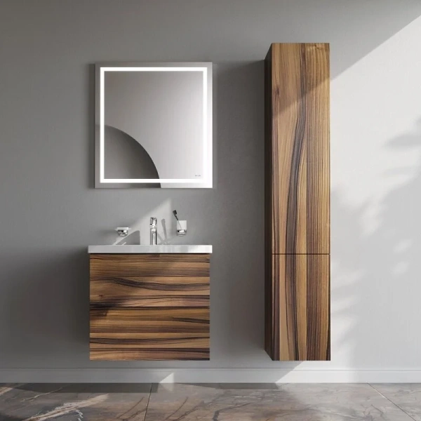 Шкаф-пенал подвесной Am.Pm Gem 30 см левый орех index_1 - фото 9