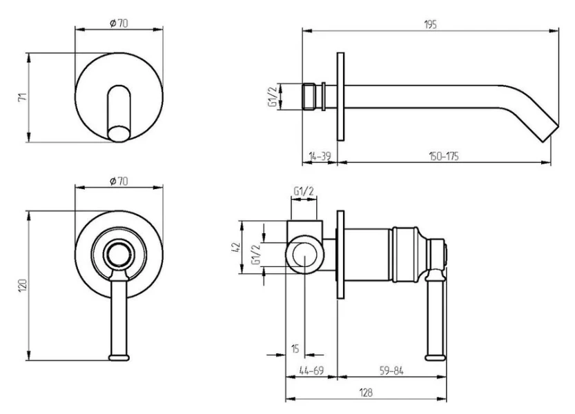 Смеситель для раковины Migliore Ermitage Mini 30 скрытого монтажа - фото 2