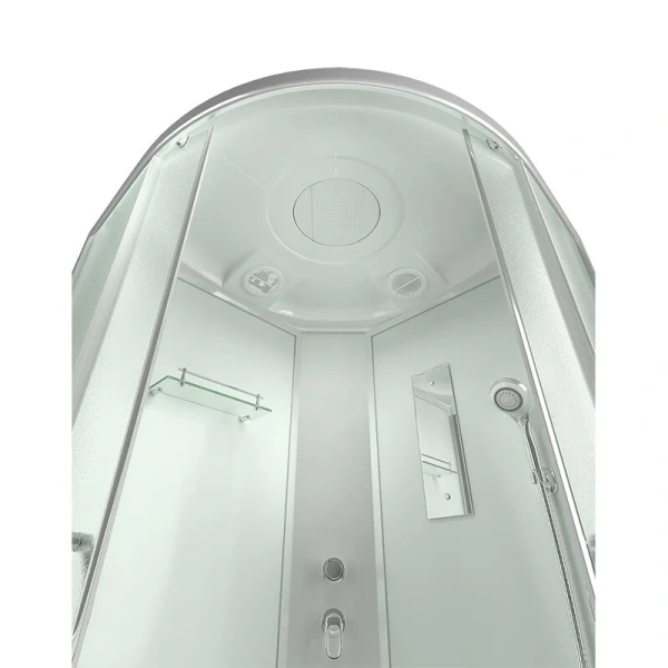 Душевая кабина Erlit Comfort ER351026-С 100х100 см со средним поддоном, стеклянные, матовые, тонированные - фото 7