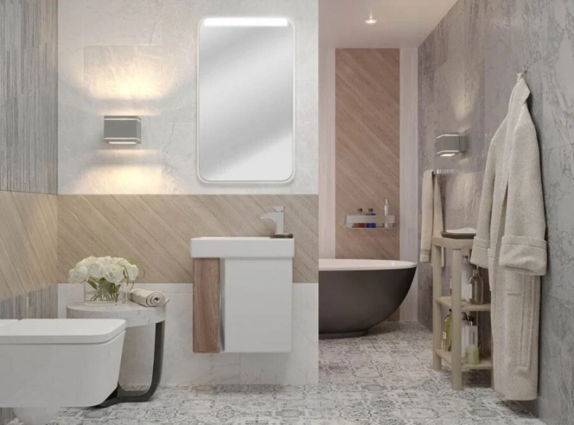 Тумба с раковиной подвесная Акватон Вита 1A221401VTD70 46 см с распашной дверцей, современная, hi-tech - фото 3