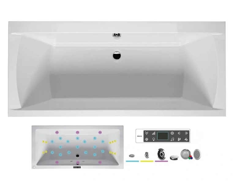Ванна гидромассажная Riho Julia 190 x 90 см, BLISS2 - фото 2