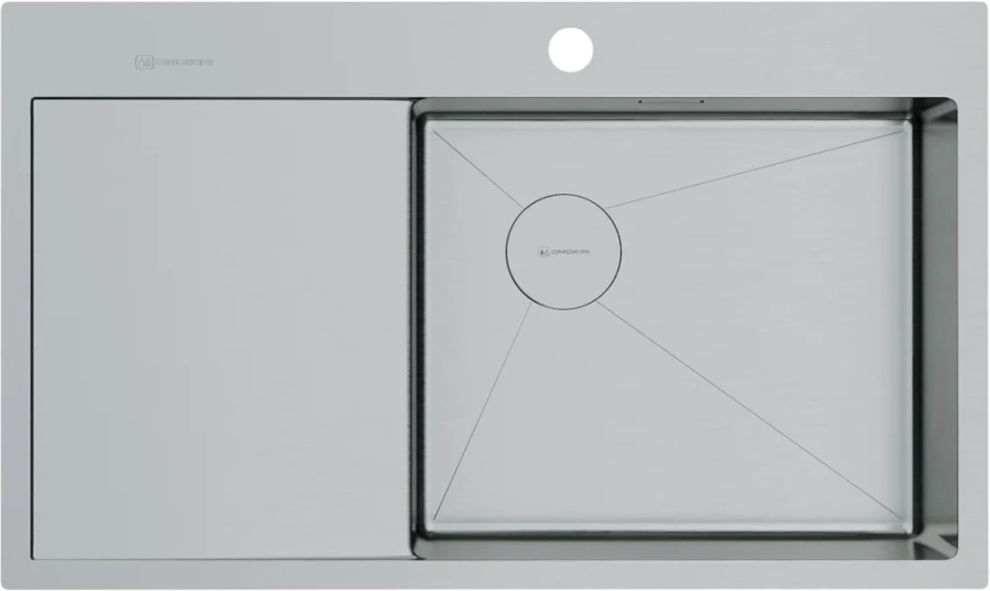 Мойка для кухни Omoikiri Akisame 86-IN-R 86 см правая нержавеющая сталь - фото 1