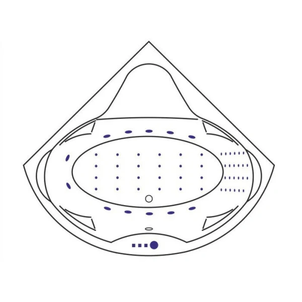 Ванна гидромассажная Excellent Konsul Nano 150 x 150 см, белый/хром, WAEX.KON15.NANO.CR, в наличии - фото 9