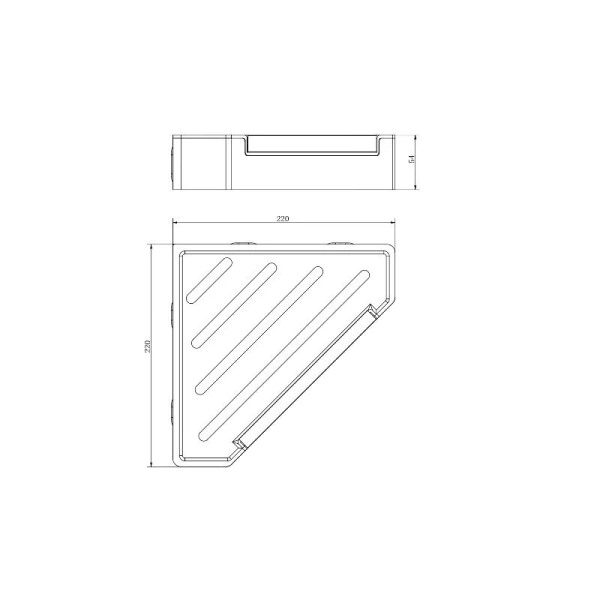 Полочка для ванной Акватек хром - фото 2
