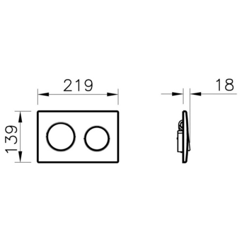 Клавиша смыва VitrA Uno хром - фото 2