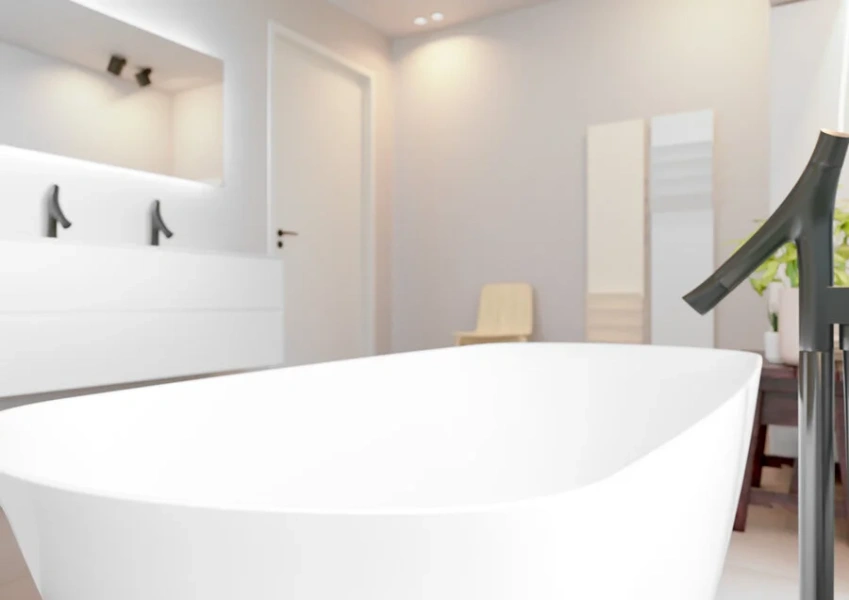 Ванна из искусственного камня Riho Bilo 165x77 см белая, отдельностоящие - фото 6