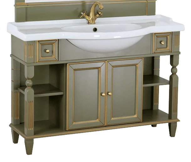 Тумба под раковину напольная Migliore Kantri 121 см Oliva