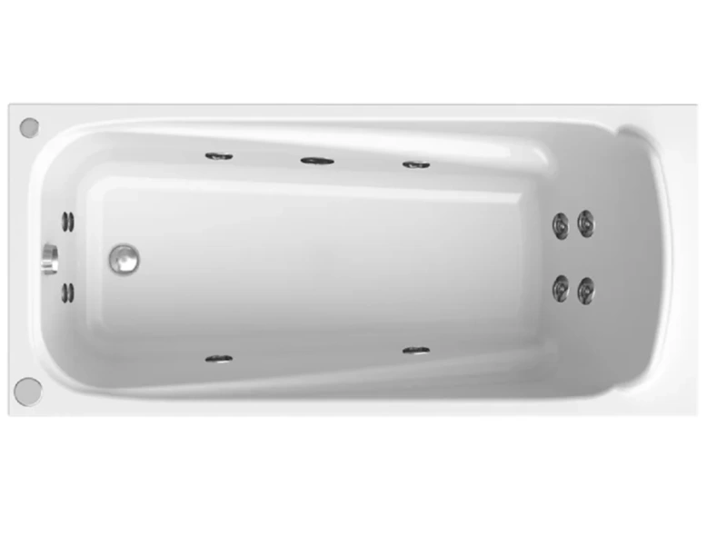 Ванна гидромассажная акриловая Vannesa Massage Роза 169 x 77 см, система актив хром - фото 1