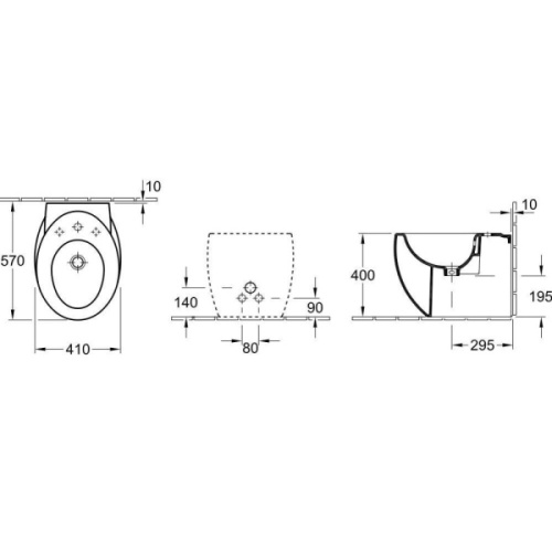 Биде напольное Villeroy&Boch Aveo New Generation 7421 - фото 2