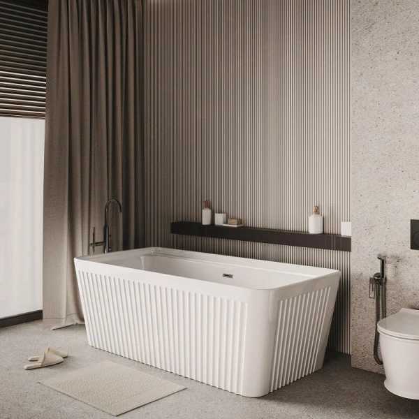 Ванна акриловая Grossman Cristal, GR-28021, 150 x 75 см, отдельностоящая, белая - фото 3