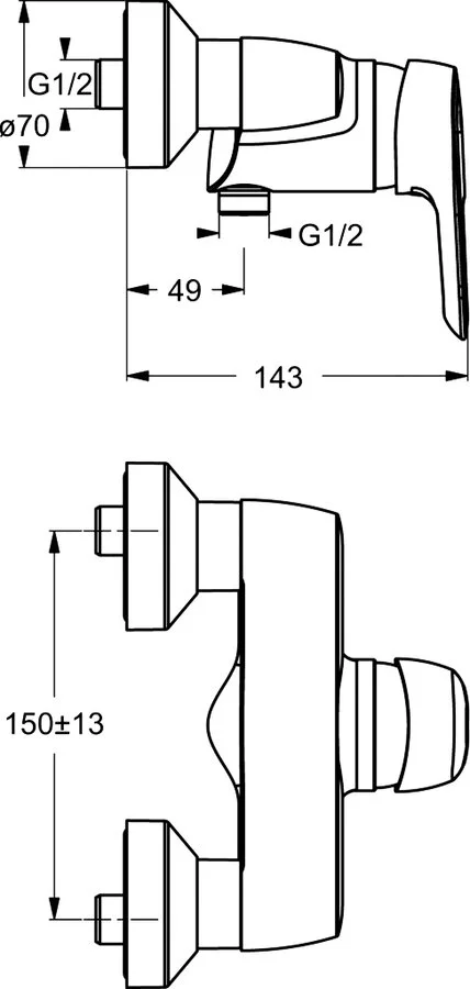 Смеситель для душа Ideal Standard Ceramix Blue хром - фото 4