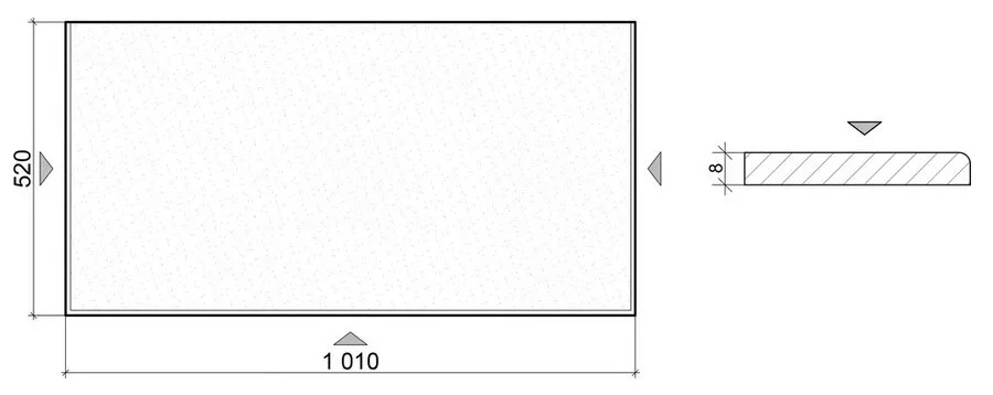 Столешница Boheme Lucido 100 см белая, по запросу - фото 2
