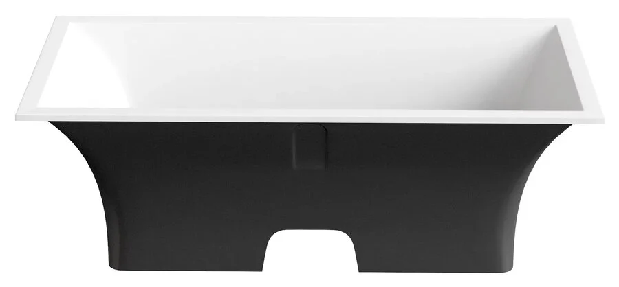 Ванна из искусственного камня Good Door Мадрид 170 x 80 см, пристенная, черный, ВА00008, без гидромассажа - фото 6