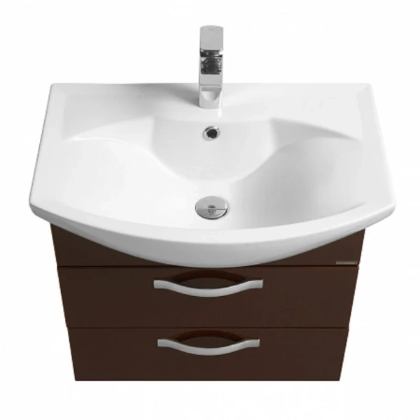 Тумба с раковиной подвесная Акватон Ария М 1A123301AA 65 см с двумя выдвижными ящиками, подвесная, пристенная - фото 4