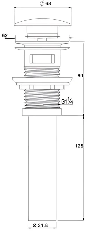 Донный клапан WeltWasser WW PP MT-BL клик-клак, по запросу - фото 2