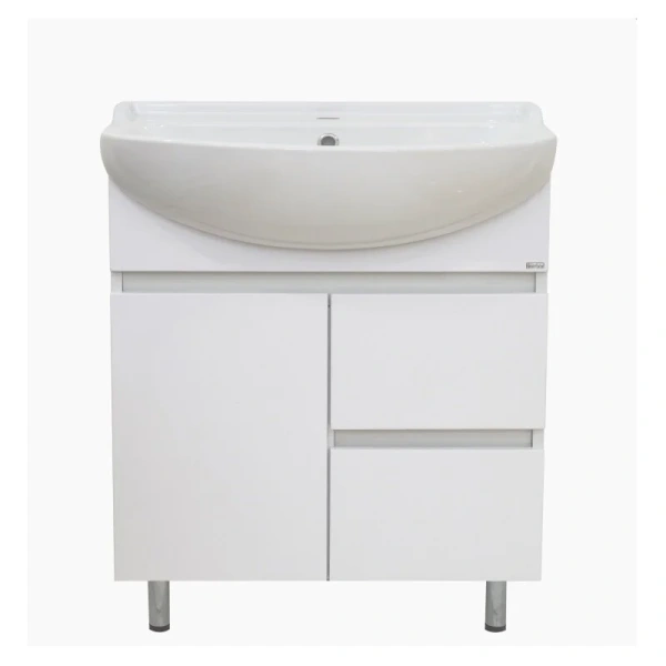 Тумба под раковину напольная Misty Амур 70 см белая - фото 1