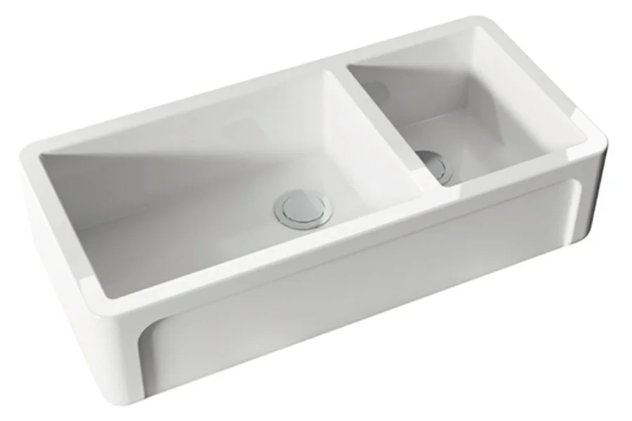Мойка для кухни Kerasan Hannah 100 см белая - фото 3