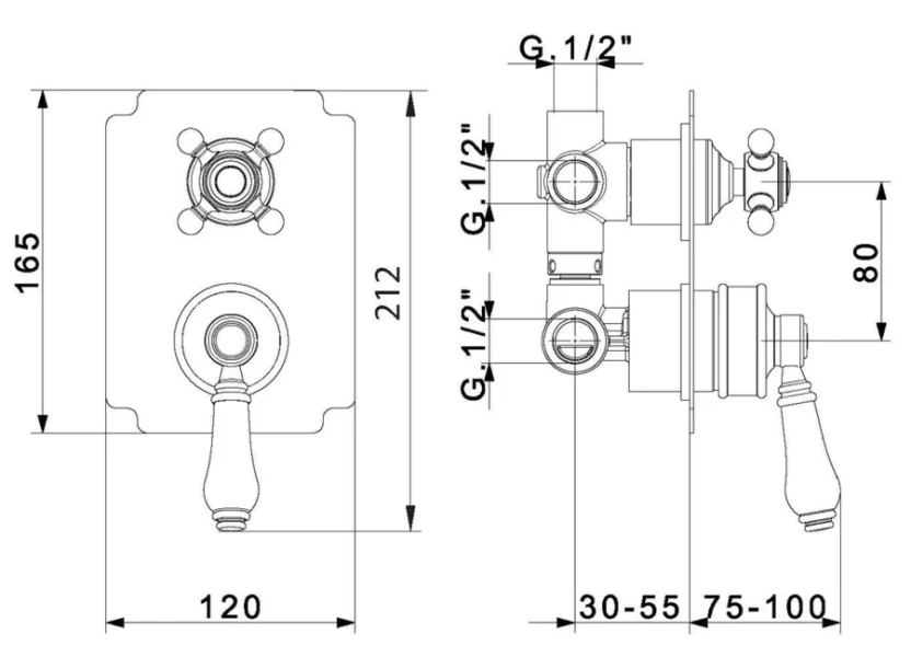 Смеситель для душа Migliore Ermitage 186 3-х позиционный - фото 2