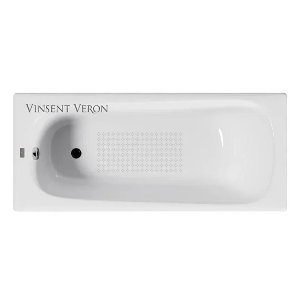 Чугунная ванна Vinsent Veron Concept VCO1707042-AS, 170 x 70 см, с антискользящим покрытием, цвет белый - фото 1