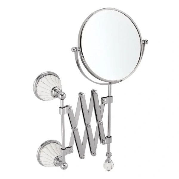 Зеркало Migliore Olivia хром, керамика с декором платина - фото 1