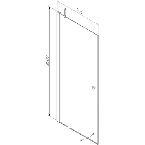 Душевая дверь 900х200 Am.Pm Inspire S W51G-E3D6-200-CT - фото 2