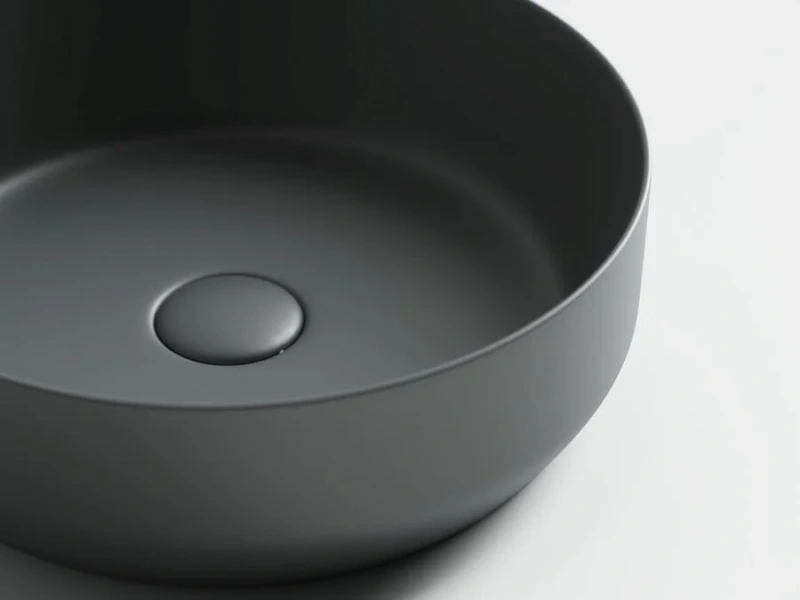 Раковина Ceramica Nova Element 39 см темный антрацит матовая, маленькие, в форме чаши, круглой формы - фото 5