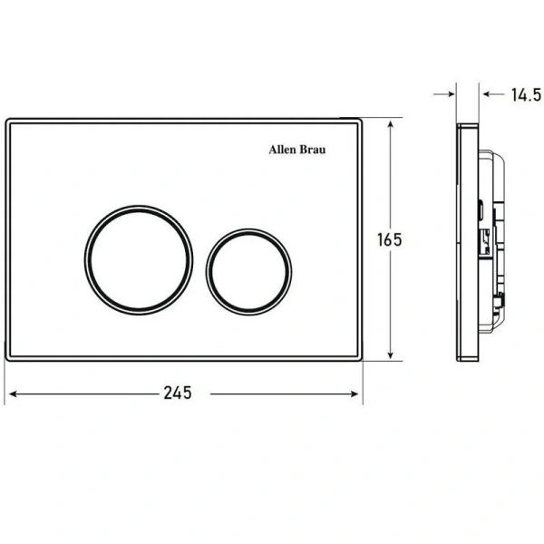 Клавиша смыва Allen Brau Priority сатин/обод хром - фото 2