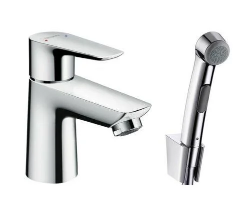 Смеситель с гигиеническим душем Hansgrohe Talis E с донным клапаном - фото 1