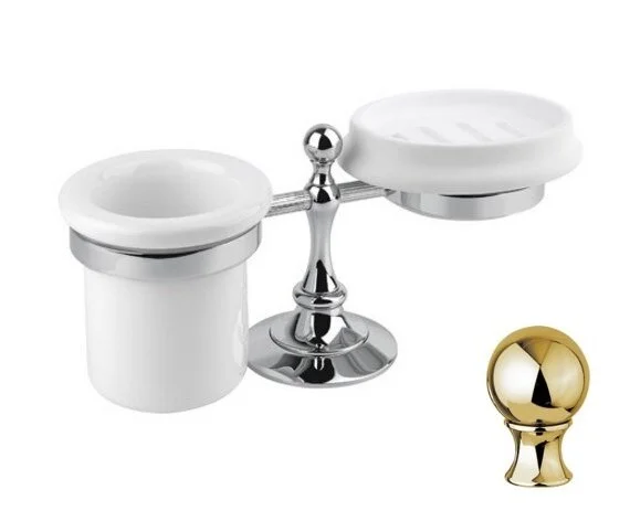 Стакан для ванной и мыльница Cezares Olimp хром, настольные - фото 5