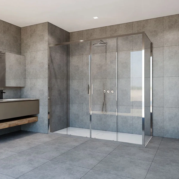 Душевой уголок Vincea Garda 180х80 см стекло прозрачное, современные, hi-tech - фото 3