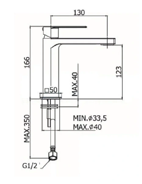 Смеситель для раковины Paffoni Tango TA071 однорычажный - фото 2